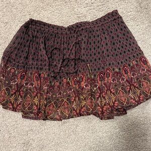 Bohemian Paisley Print Skirt